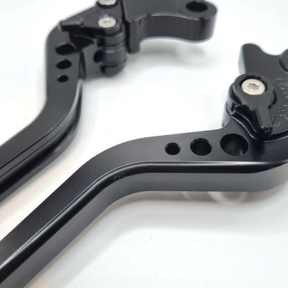 Long Black Clutch & Brake Levers For Suzuki GSX-S1000 GSX-S1000GT 2021-2025