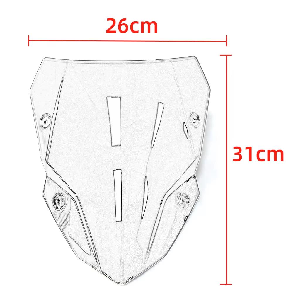 Motorcycle Black Windscreen Windshield Screen Kawasaki Z500 2024-2025