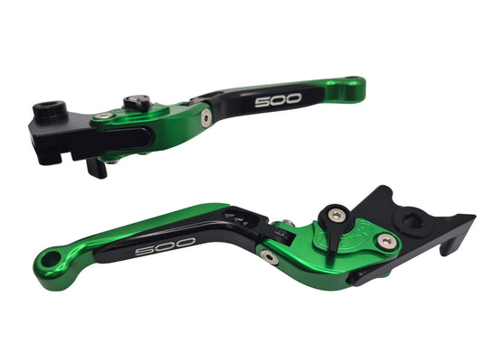 Green / Black Brake & Clutch Levers - Kawasaki Z500 / Ninja 500 2024-2025
