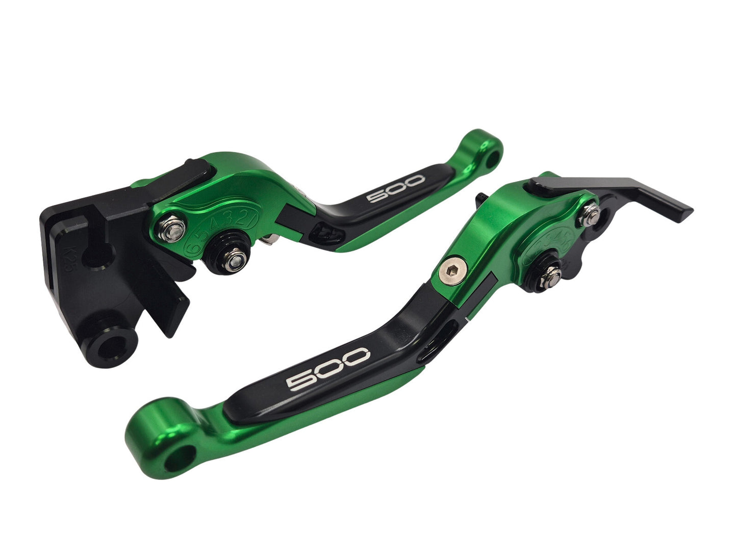 Green / Black Brake & Clutch Levers - Kawasaki Z500 / Ninja 500 2024-2025