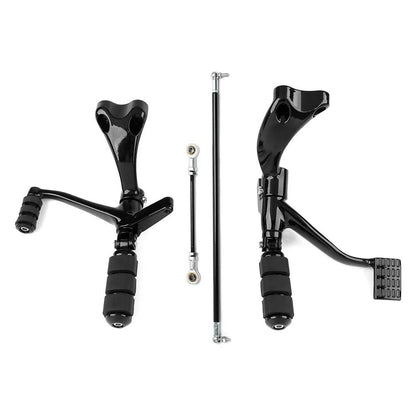 Black Forward Controls Kit Fit Harley Sportster XL 883 1200 2004-2013