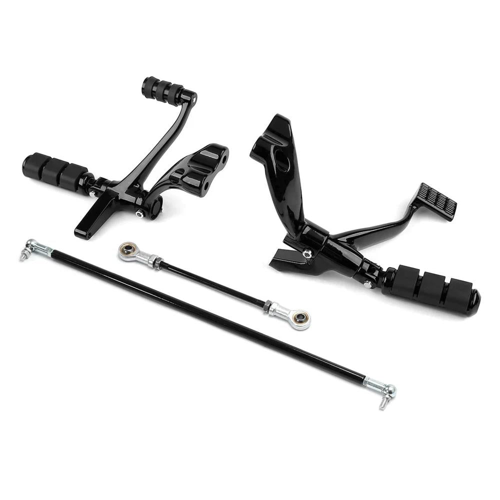Black Forward Controls Kit Fit Harley Sportster XL 883 1200 2004-2013