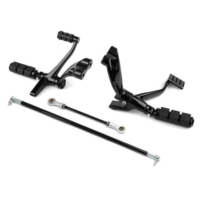 Black Forward Controls Kit Fit Harley Sportster XL 883 1200 2004-2013