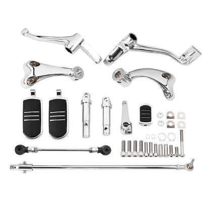 Chrome Forward Controls Kit Fit Harley Sportster XL 883 1200 2014-Later