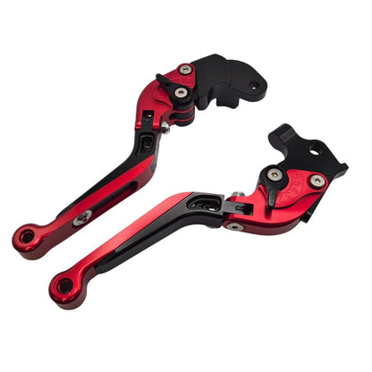 Red Black Adjustable Clutch & Brake Levers Aprilia RS 125 / Tuono 125 2023-2025