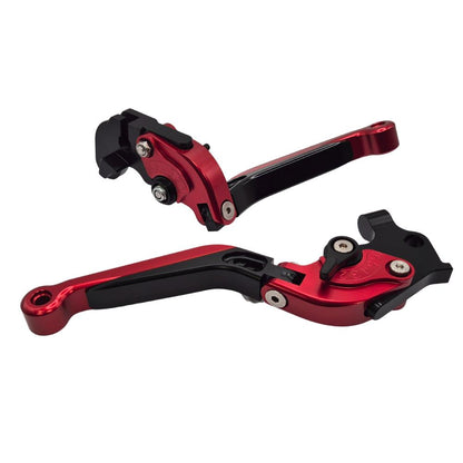 Red Black Adjustable Clutch & Brake Levers Aprilia RS 125 / Tuono 125 2023-2025