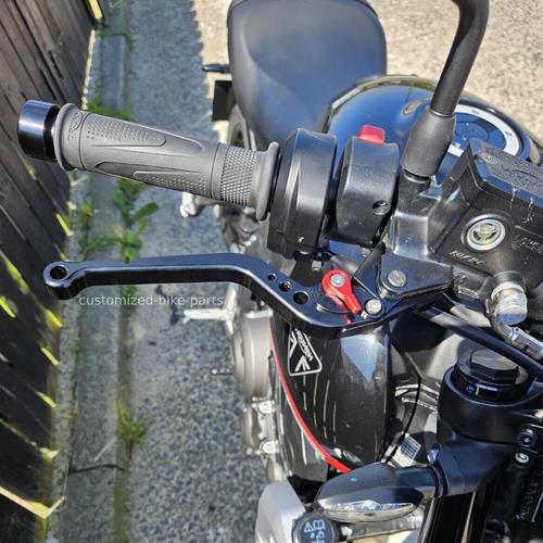 CNC Long Black Clutch & Brake Levers For Triumph Speed Twin 900 2022-2024
