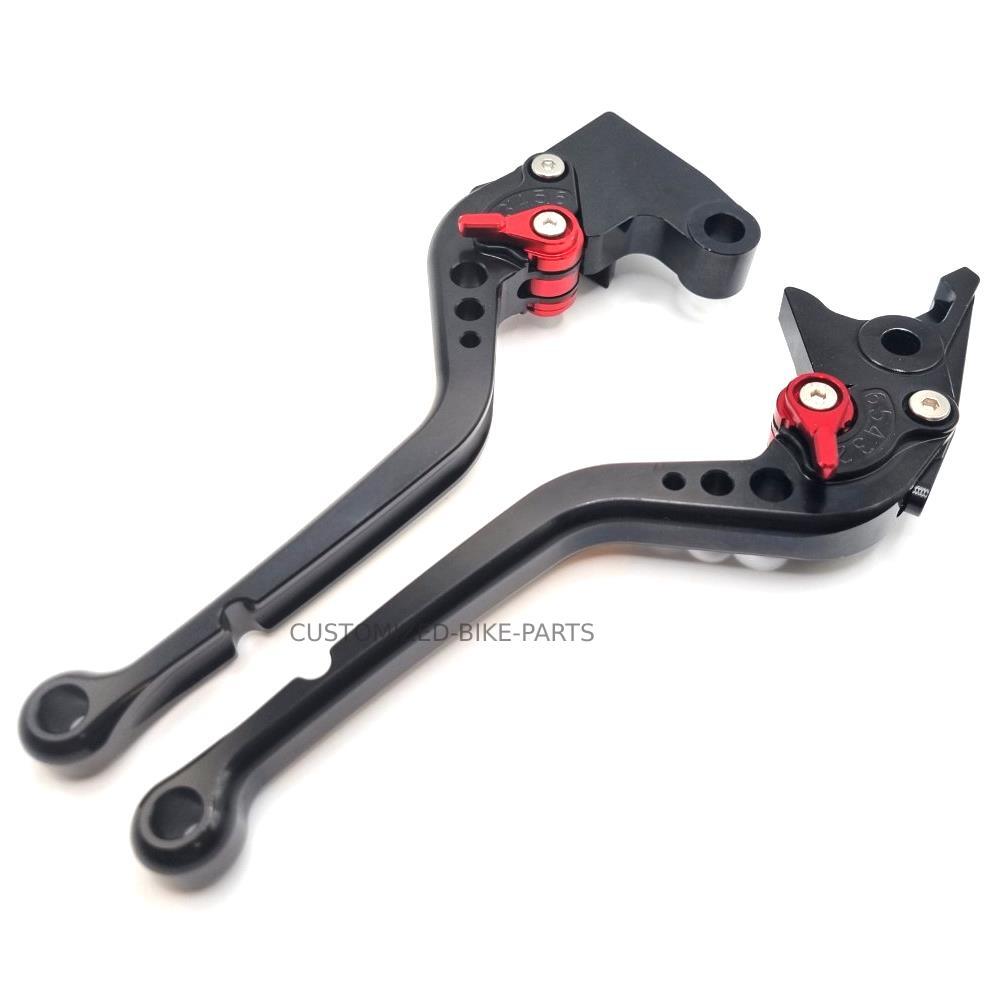 CNC Long Black Clutch & Brake Levers For Triumph Speed Twin 900 2022-2024