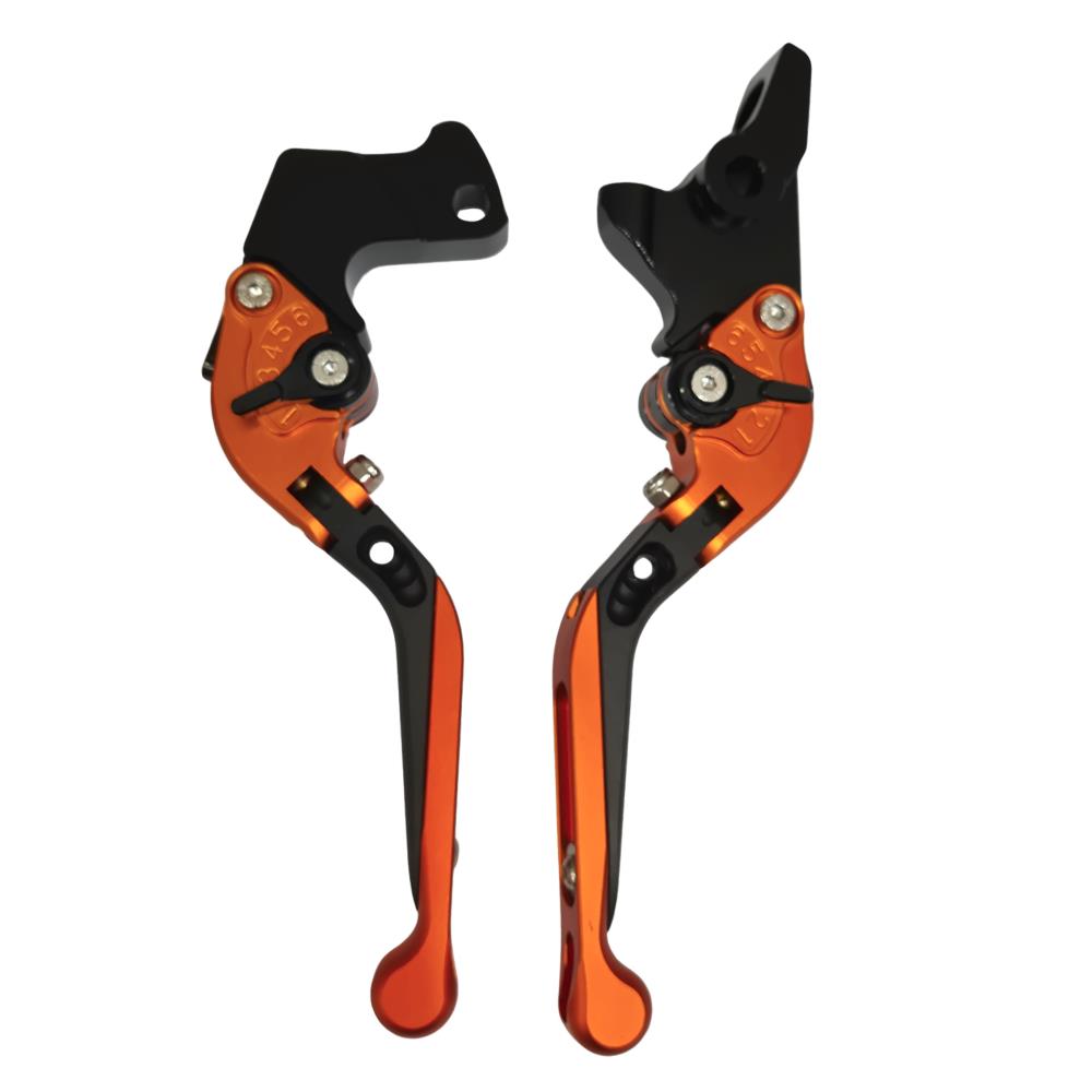 Orange Adjustable Folding Brake & Clutch Levers Set KTM Duke 125 / 390 2024-2025