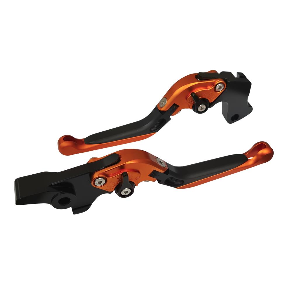 Orange Adjustable Folding Brake & Clutch Levers Set KTM Duke 125 / 390 2024-2025