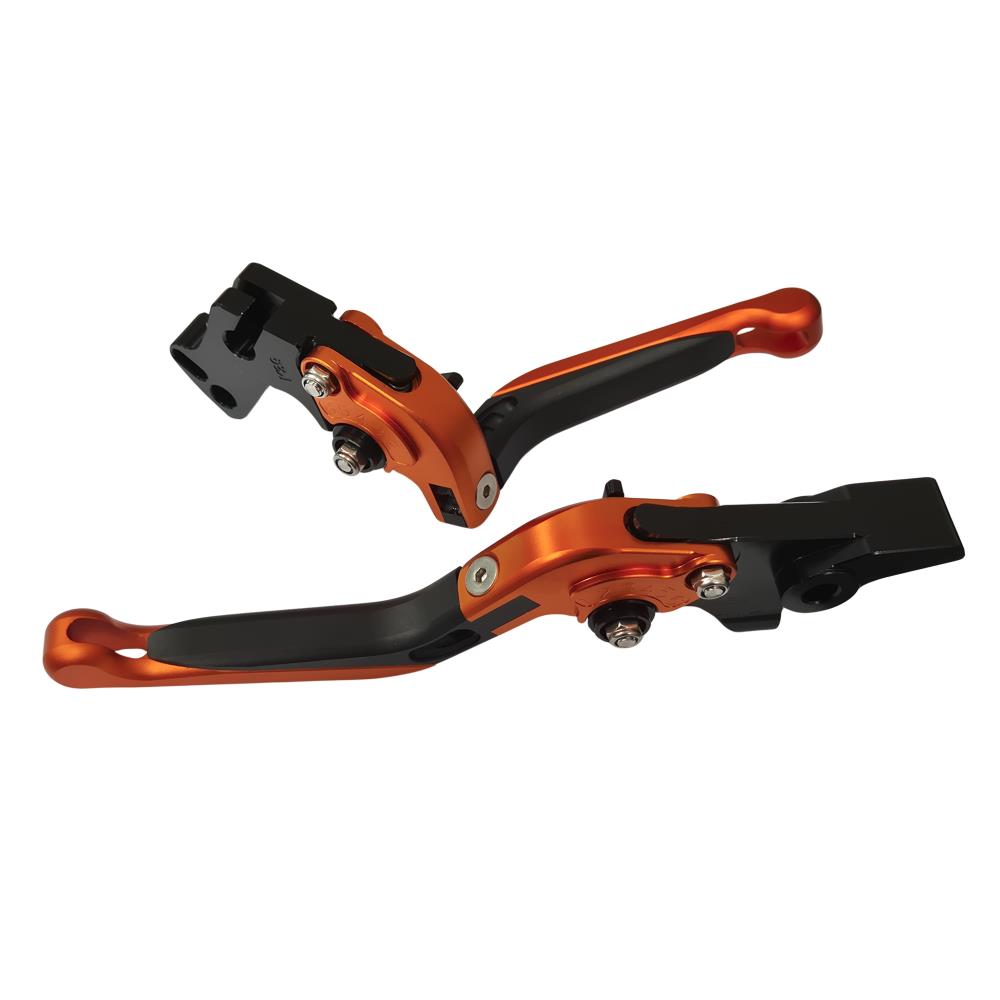 Orange Adjustable Folding Brake & Clutch Levers Set KTM Duke 125 / 390 2024-2025