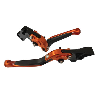 Orange Adjustable Folding Brake & Clutch Levers Set KTM Duke 125 / 390 2024-2025