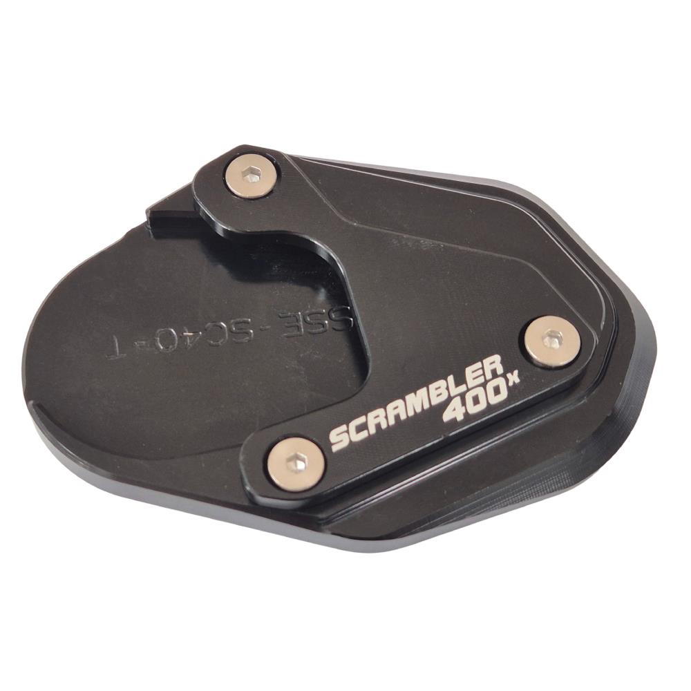 Triumph Scrambler 400X 2023-2025 Kickstand Extension Pad Plate - Black