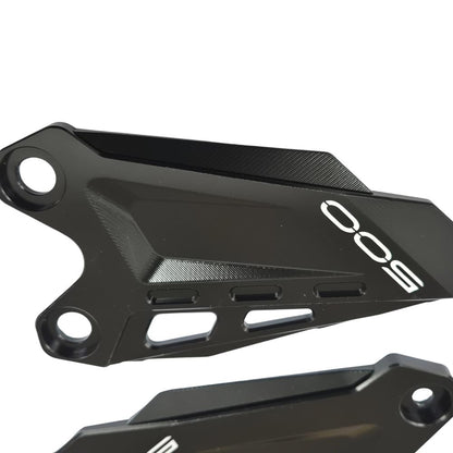 Kawasaki Z500 / Ninja 500 2024‑2025 Black Heel Guards