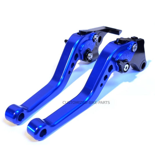 Short Blue Clutch & Brake Levers For Yamaha YZF-R6 1999-2004p