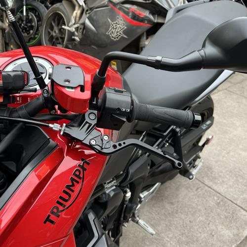 Long Black Clutch & Brake Levers For Triumph Tiger Sport 800 2025-2026