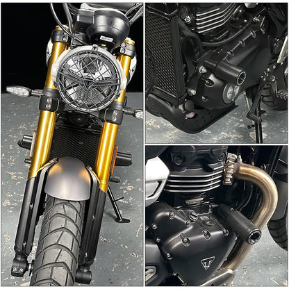 Engine Sliders Crash Protection Pads Frame - Triumph Scramber 400X / Speed 400