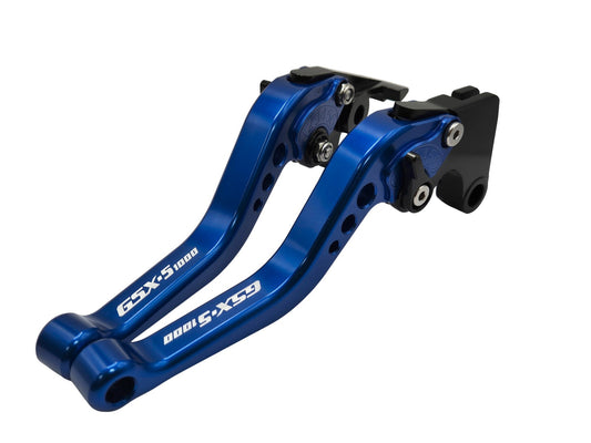 Short Blue Clutch & Brake Levers For Suzuki GSX-S1000 2022-2025