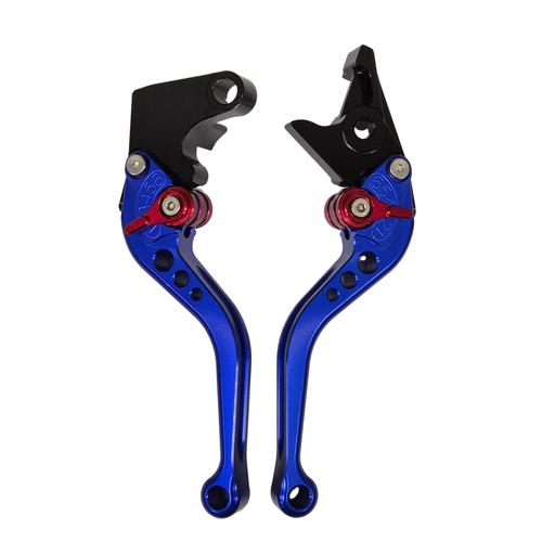 Short Blue Red Clutch & Brake Levers - Suzuki GSX-S1000 2022-2025