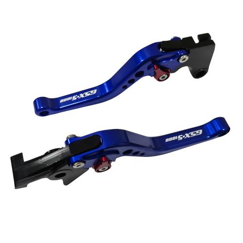 Short Blue Red Clutch & Brake Levers - Suzuki GSX-S1000 2022-2025
