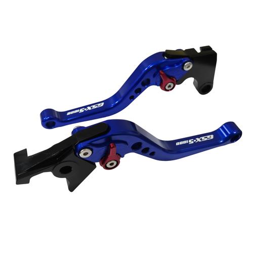 Short Blue Red Clutch & Brake Levers - Suzuki GSX-S1000 2022-2025