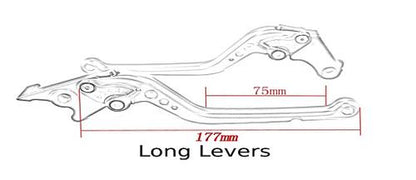 Short Black Clutch & Brake Levers For Honda PCX 125 2021-2023