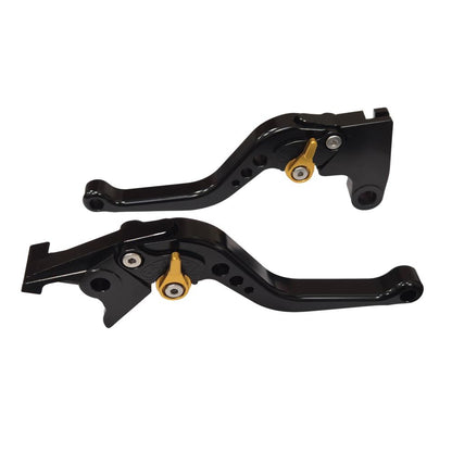 Short Black Gold Clutch & Brake Levers - Triumph Tiger 1050 / Sport 2007-2016