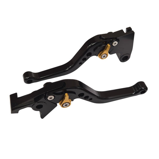 Short Black Gold Clutch & Brake Levers - Triumph Tiger 800 / XC 2011-2014