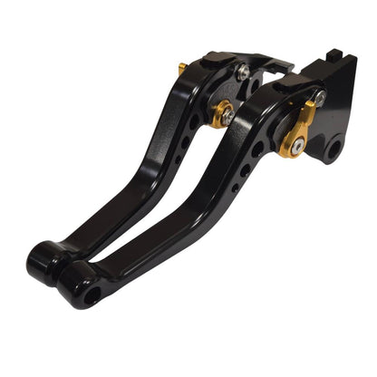 Short Black Gold Clutch & Brake Levers For Triumph Trident 660 2021-2025