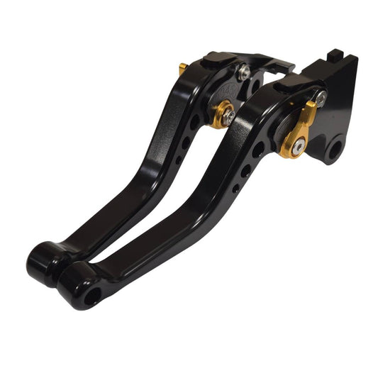 Short Black Gold Clutch & Brake Levers For Triumph Trident 660 2021-2025