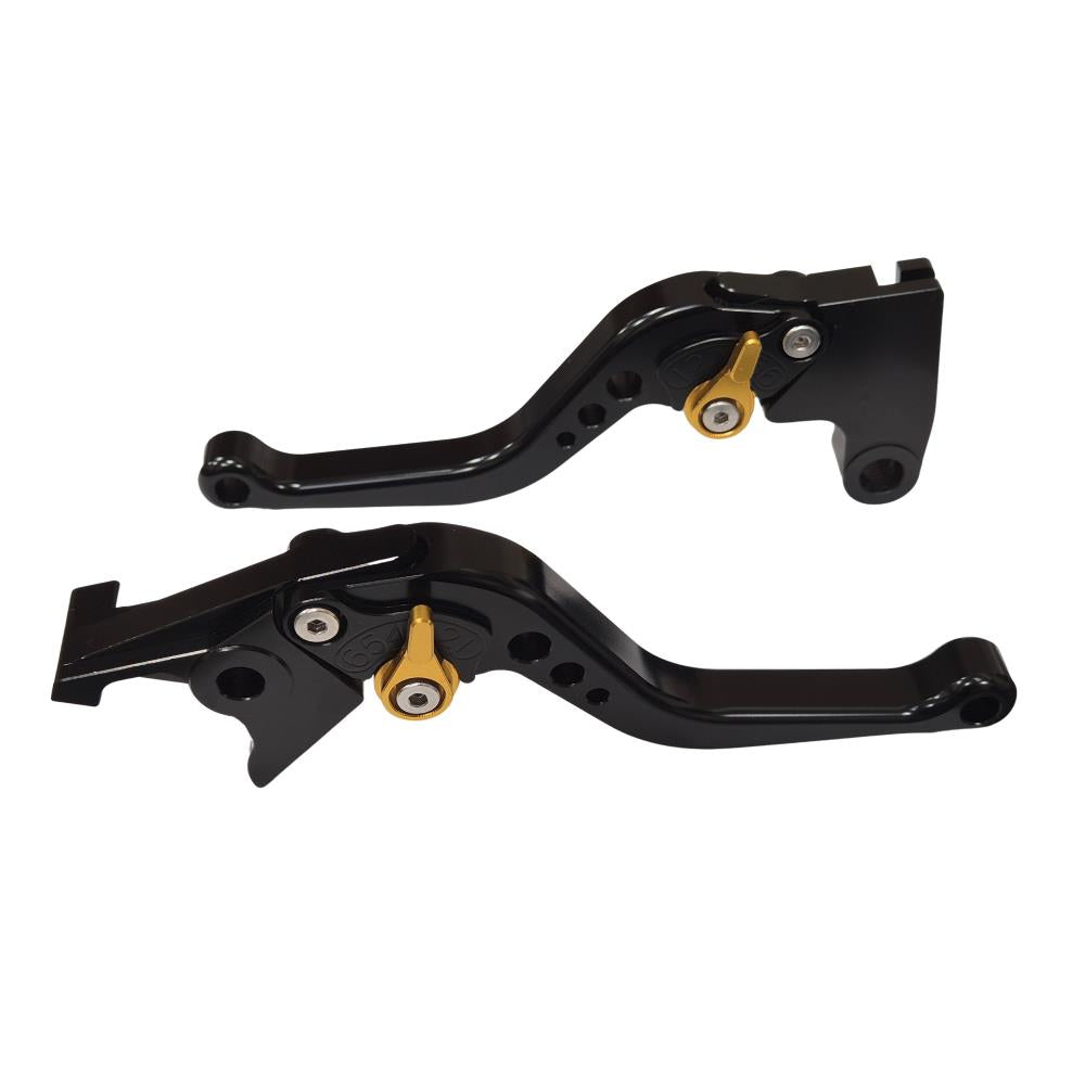 Short Black Gold Clutch & Brake Levers For Triumph Trident 660 2021-2025