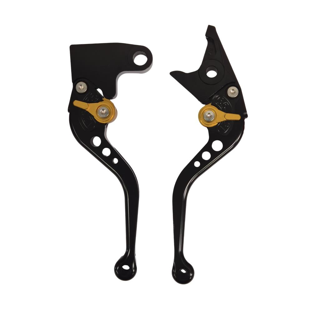 Short Black Gold Clutch & Brake Levers For Triumph Trident 660 2021-2025
