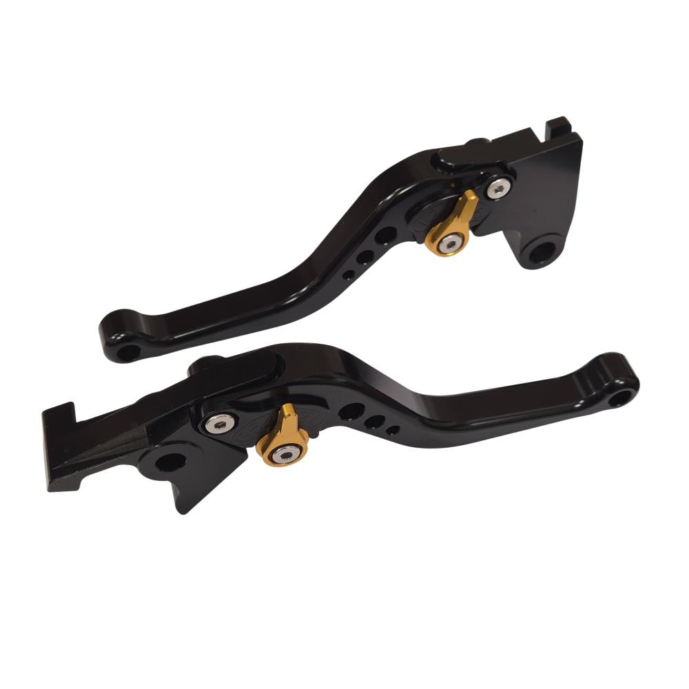 Short Black Gold Clutch & Brake Levers For Triumph Trident 660 2021-2025