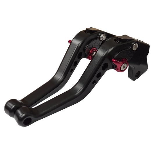 Short Black Red Clutch & Brake Levers - Suzuki SV650 / DL-650 V-Strom 1999-2010
