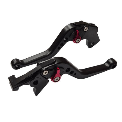 Short Black Red Clutch & Brake Levers - Suzuki SV650 / DL-650 V-Strom 1999-2010