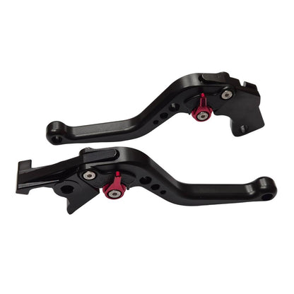 Short Black Red Clutch & Brake Levers - Suzuki SV650 / DL-650 V-Strom 1999-2010