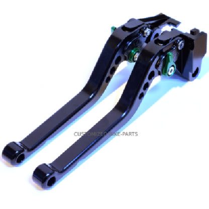 Long Black Green Clutch & Brake Levers For Kawasaki ZX-4RR 2024-2026