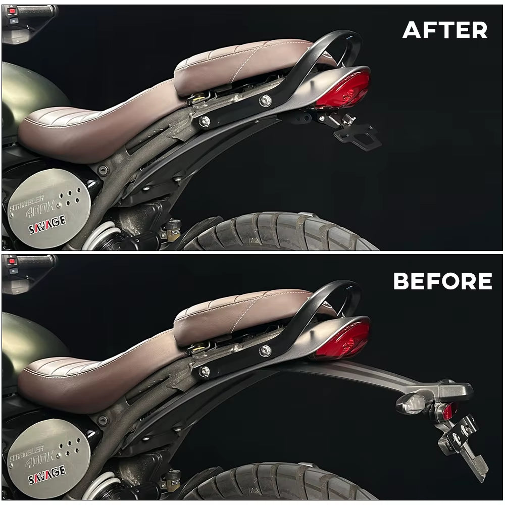 Plug & Play Tail Tidy License Plate Triumph Scrambler 400x / Speed 2024-2025