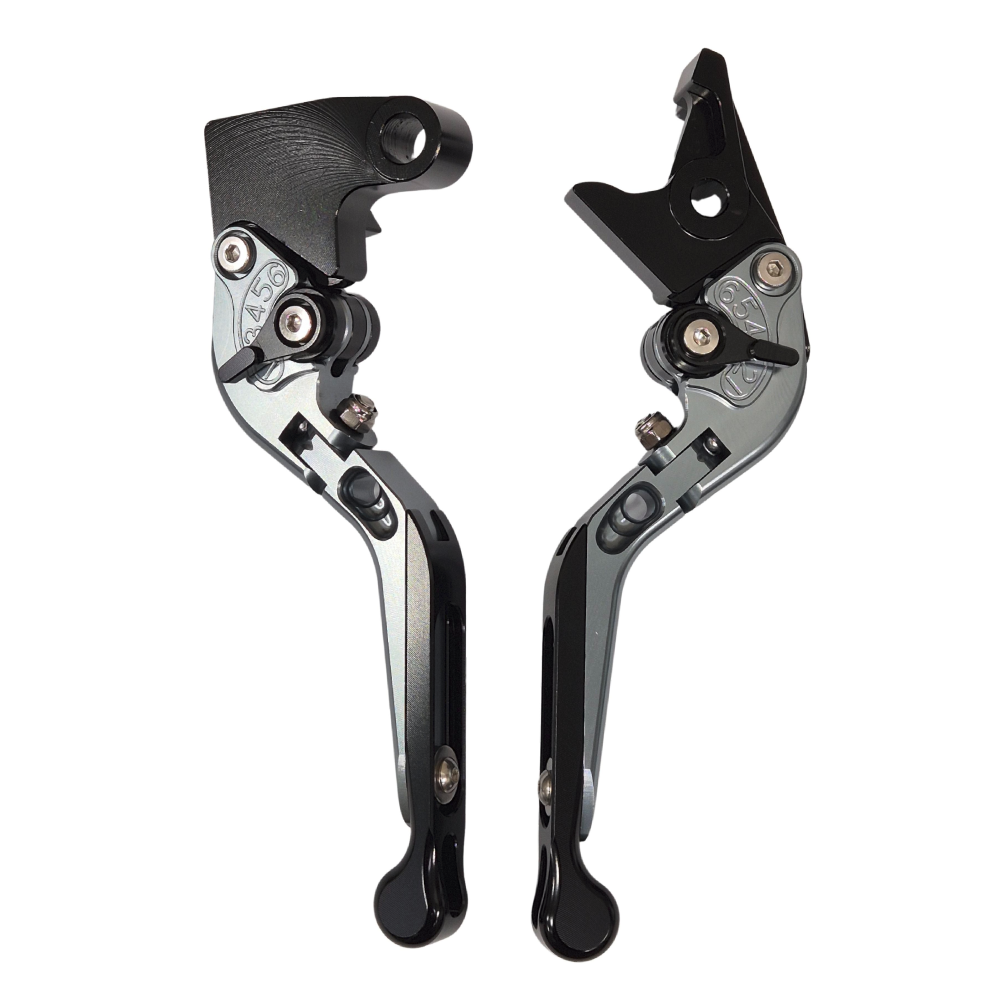 Black / Black Adjustable Clutch & Brake Levers Triumph Street Twin 900 2016-2019