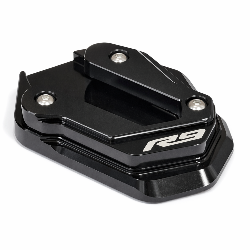 Black CNC Side Stand Kickstand Shoe Extender - Yamaha YZF-R9 2025-2026