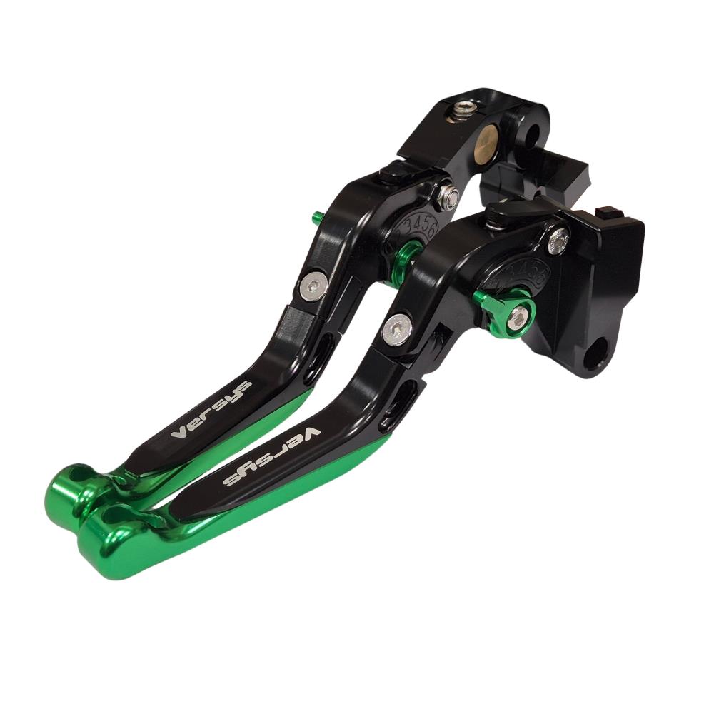 Extendable Green Clutch & Brake Lever For Kawasaki Versys 1000 / SE 2019-2023