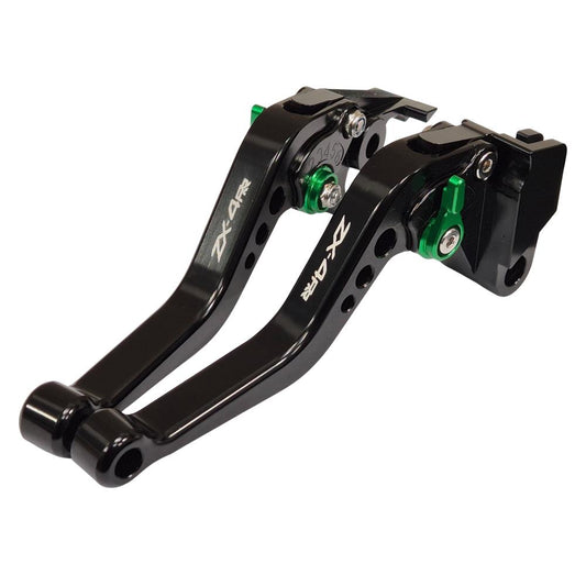 Short Black Green Clutch & Brake Levers For Kawasaki ZX-4RR 2024-2026