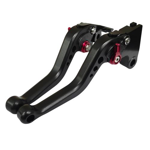 Short Black Red Clutch & Brake Levers For Triumph Scrambler 900 2023-2026