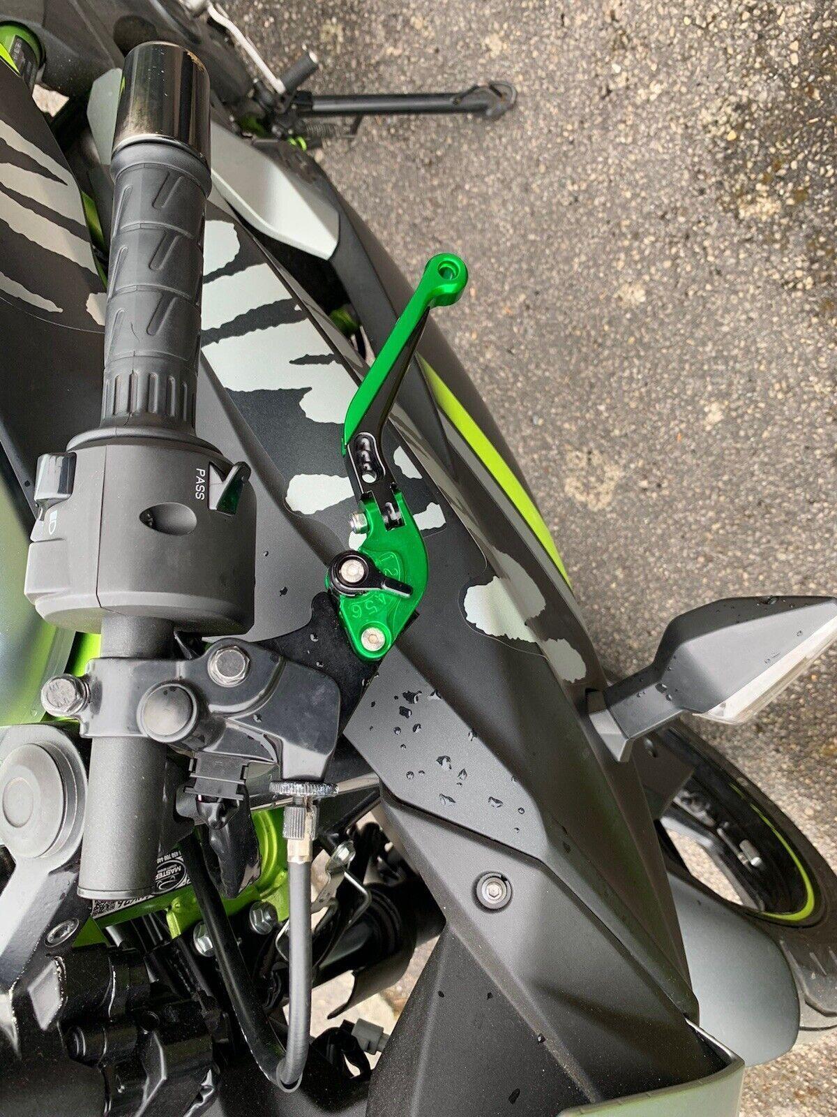 Kawasaki Eliminator 500 2024-2026 Green Adjustable Clutch Brake Lever Set