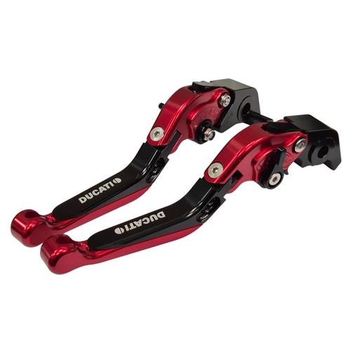 Ducati 937 Monster + 2021-2026 Adjustable Red Black Clutch & Brake Levers