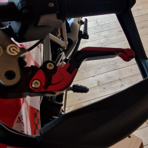 Ducati 937 Monster + 2021-2026 Adjustable Red Black Clutch & Brake Levers