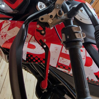 Ducati 937 Monster + 2021-2026 Adjustable Red Black Clutch & Brake Levers