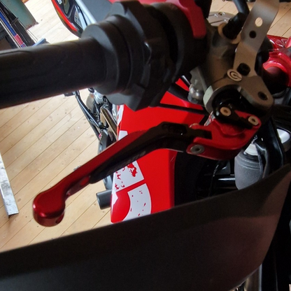 Ducati 937 Monster + 2021-2026 Adjustable Red Black Clutch & Brake Levers