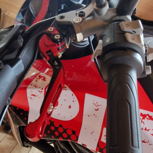 Ducati 937 Monster + 2021-2026 Adjustable Red Black Clutch & Brake Levers