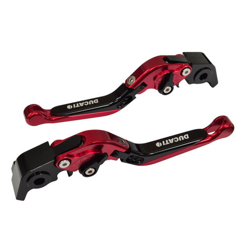 Ducati 937 Monster + 2021-2026 Adjustable Red Black Clutch & Brake Levers